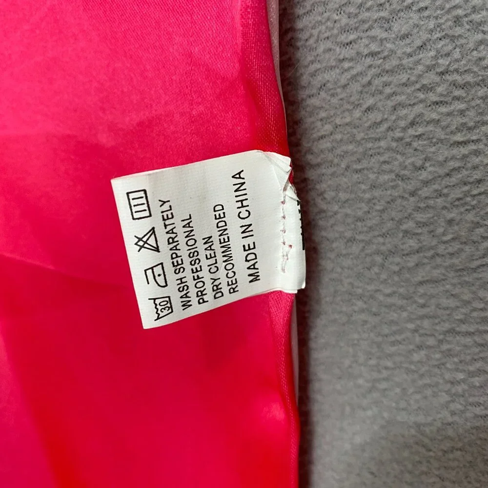 Hot Pink Satin Costume Cape / Cover Up | Reversible Light Pink Lining | One Size - Picture 3 of 5